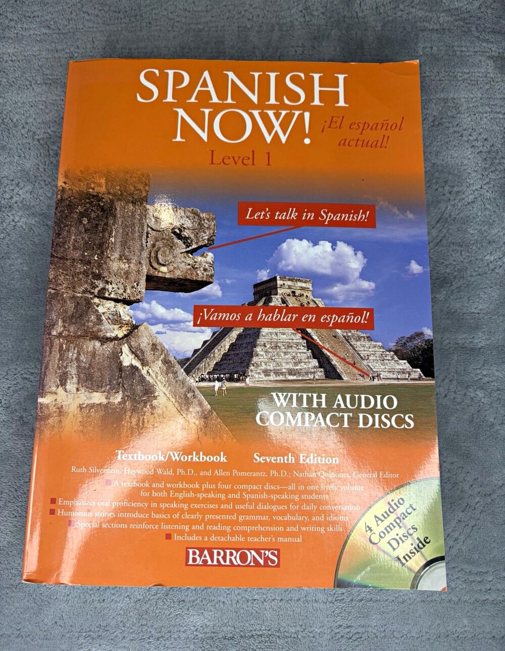Barron’s Spanish Now! Level 1 Beginner 7th Ed Book + Audio CD 624pg